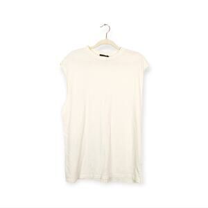 ASOS Design Tank Top S White Oversized Dropped Armhole Vest Casual Minimalist